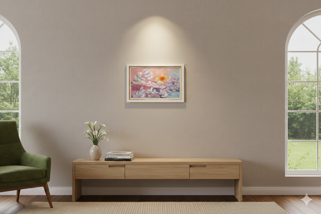 Sunrise on Zaltys in a home